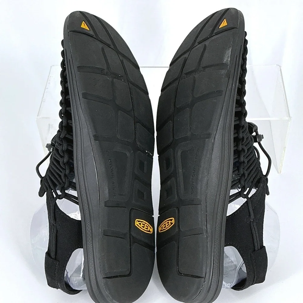 Keen Mens Size 13 Uneek Sandals Black Braided Cord‎ Hybrid Outdoor Shoes 1014097